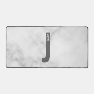 Modern Personalised Bold Monogram and Name Desk Mat