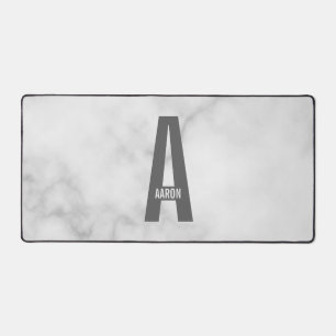 Modern Personalised Bold Monogram and Name Desk Mat
