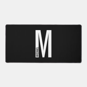 Modern Personalised Bold Monogram and Name Desk Mat