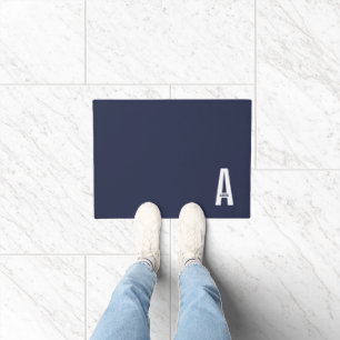 Modern Personalised Bold Monogram and Name Doormat