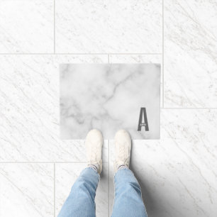 Modern Personalised Bold Monogram and Name Doormat