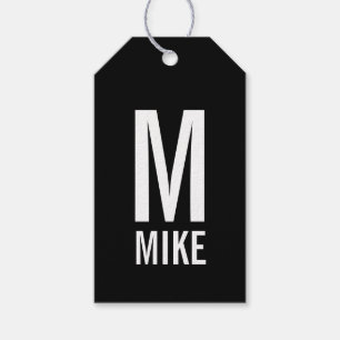 Modern Personalised Bold Monogram and Name Gift Tags