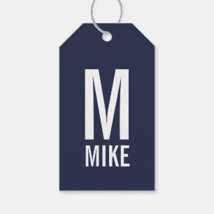 Modern Personalised Bold Monogram and Name Gift Tags