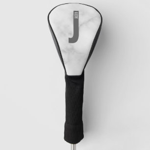 Modern Personalised Bold Monogram and Name Golf Head Cover