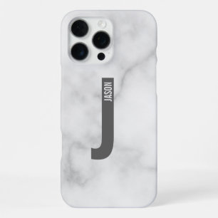 Modern Personalised Bold Monogram and Name iPhone 16 Pro Max Case