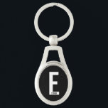 Modern Personalised Bold Monogram and Name Key Ring<br><div class="desc">Modern Monogram Design featuring personalised monogram letter "E" and name in modern bold sans serif font style.

Perfect gift for him,  father's day gift,  groomsman gift and more.</div>