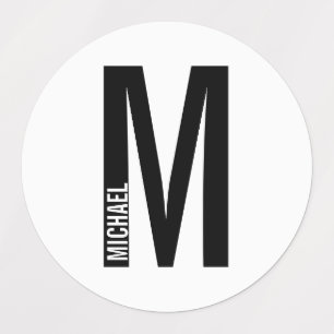 Modern Personalised Bold Monogram and Name Labels