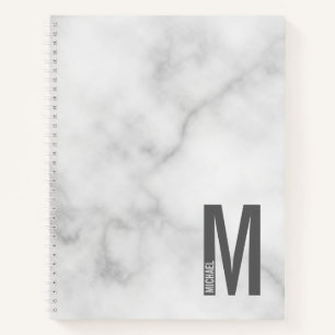 Modern Personalised Bold Monogram and Name Notebook