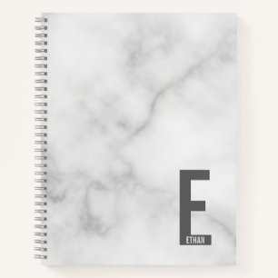 Modern Personalised Bold Monogram and Name Notebook