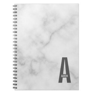 Modern Personalised Bold Monogram and Name Notebook