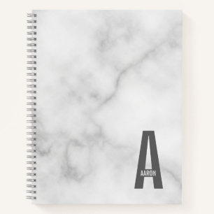 Modern Personalised Bold Monogram and Name Notebook