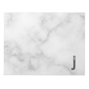 Modern Personalised Bold Monogram and Name Notepad
