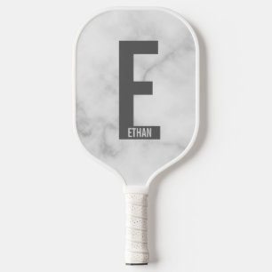 Modern Personalised Bold Monogram and Name Pickleball Paddle