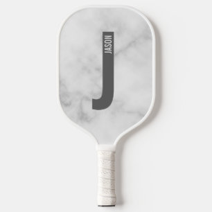 Modern Personalised Bold Monogram and Name Pickleball Paddle