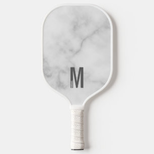 Modern Personalised Bold Monogram and Name Pickleball Paddle