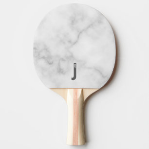 Modern Personalised Bold Monogram and Name Ping Pong Paddle