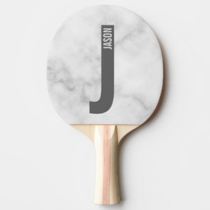 Modern Personalised Bold Monogram and Name Ping Pong Paddle