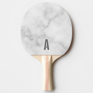 Modern Personalised Bold Monogram and Name Ping Pong Paddle