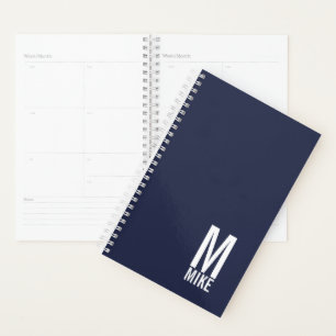 Modern Personalised Bold Monogram and Name Planner