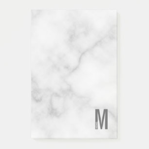 Modern Personalised Bold Monogram and Name Post-it Notes