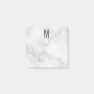 Modern Personalised Bold Monogram and Name Post-it Notes