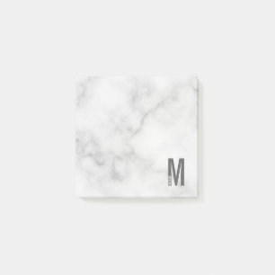 Modern Personalised Bold Monogram and Name Post-it Notes
