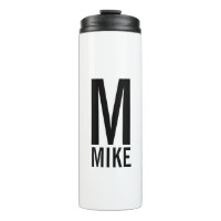 Modern Personalised Bold Monogram and Name