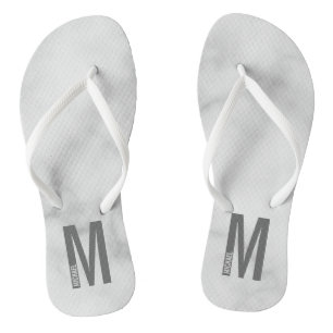 Modern Personalised Bold Monogram and Name Thongs