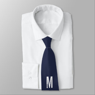 Modern Personalised Bold Monogram and Name Tie