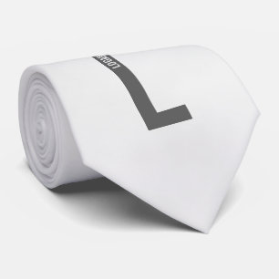 Modern Personalised Bold Monogram and Name Tie