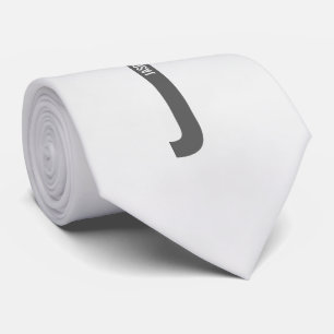 Modern Personalised Bold Monogram and Name Tie