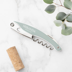 Modern Personalised Bridesmaid Name Corkscrew