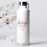 Modern Personalised Bridesmaid  Water Bottle<br><div class="desc">This Modern Personalised Bridesmaid Water Bottle is the perfect blend of simplicity and style, featuring a blush pink and black design with elegant script. Ideal for bridesmaids, maid of honour, or the entire bridal party, it makes a thoughtful and practical gift for bachelorette parties or wedding day celebrations. With its...</div>