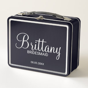 Modern Personalised Bridesmaids Metal Gift Box