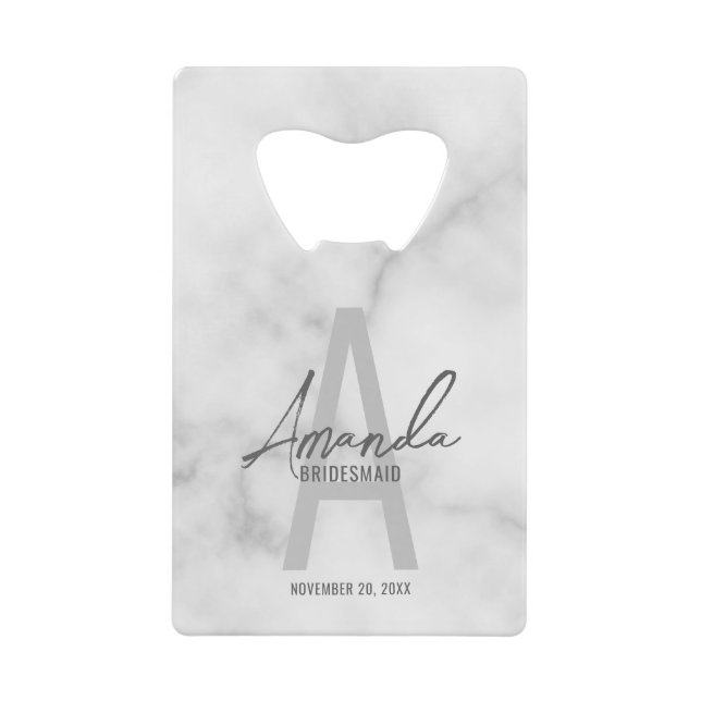 Modern Personalised Bridesmaid's Monogram and Name (Front)