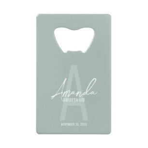 Modern Personalised Bridesmaid's Monogram and Name
