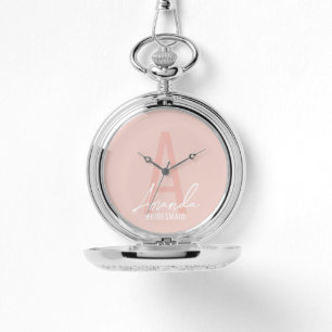 Modern Personalised Bridesmaid's Monogram and Name Watch