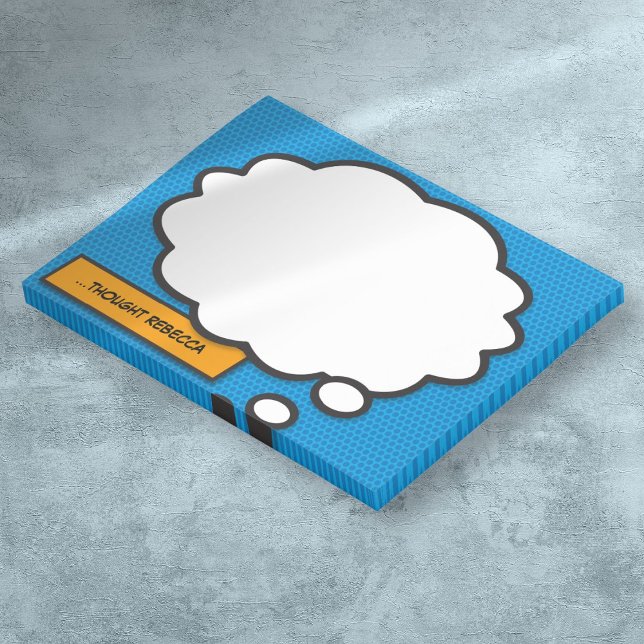 Modern Personalised Comic Book Think Bubble  Post-it Notes (Modern Personalized Comic Book Think Bubble Post-it Notes)