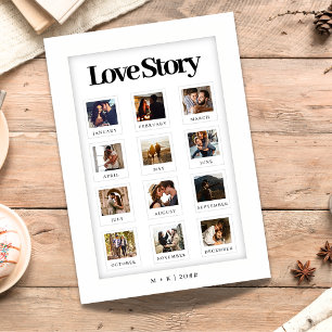 Modern Personalised Couple Love Story Photo