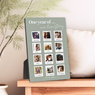 Modern Personalised Couples Photo Love Story Plaque
