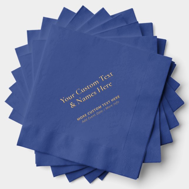 Modern Personalised Custom Party Event Foil Napkins (Insitu (Stacked))
