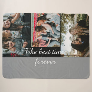 modern personalised Custom Photo Collage Sherpa Blanket