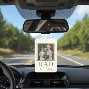 Modern Personalised Dad Photo Car Air Freshener