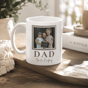 Modern Personalised Dad Photo Coffee Mug
