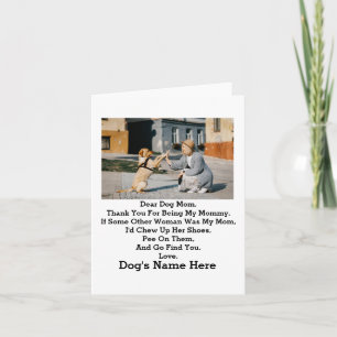 Modern Personalised Dog Mum Mothers day photo gift Card