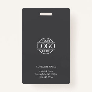 Modern Personalised Employee Photo Company Logo ID Badge
