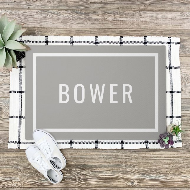 Modern Personalised Family Name | Editable Colours Doormat (Creator Uploaded)