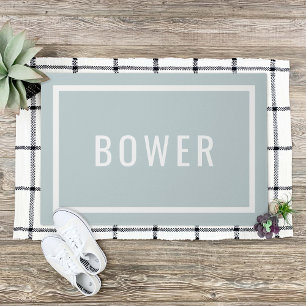 Modern Personalised Family Name Editable Colours Doormat