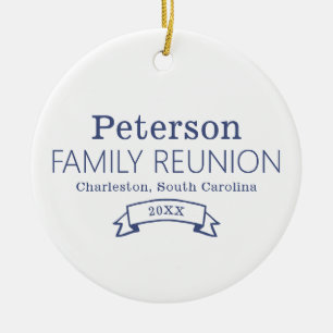 Modern Personalised Family Reunion Ceramic Ornament