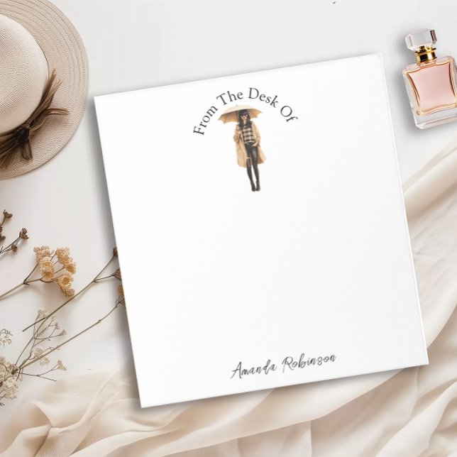 Modern Personalised Fashionista Girl  Notepad (Creator Uploaded)